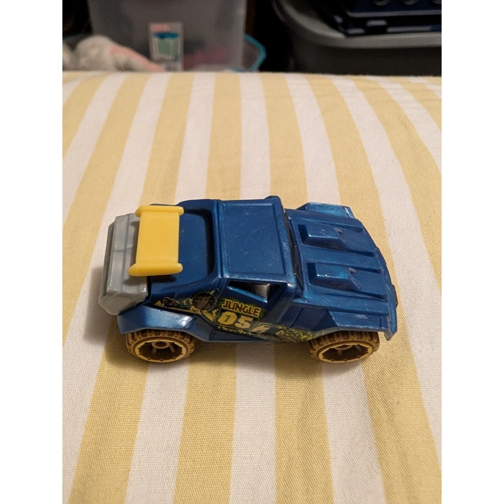 2012 HOT WHEELS RD-05 JUNGLE KING BLUE 2 3/8" DIECAST RALLY RACE CAR W/ YELLOW